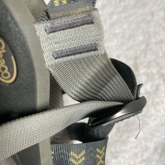 Men Chaco gray and khaki ZCloud straps sandals size 12